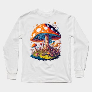 Magic Forest Mushrooms Long Sleeve T-Shirt